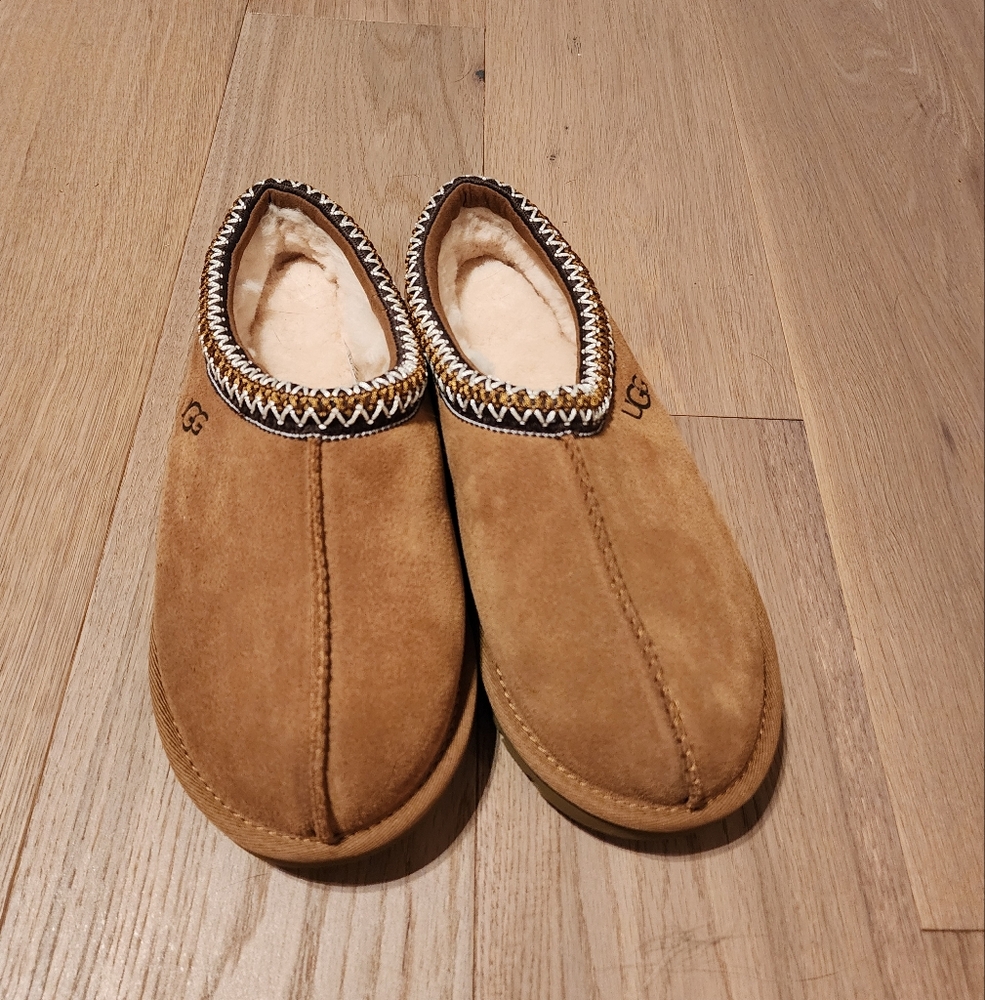 UGG Tasman II Tan Suede Slippers